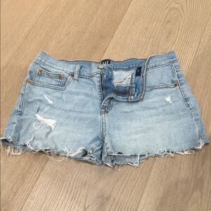 GAP Women's Distressed Light Blue Jean Shorts